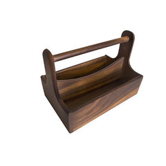Zodiac Acacia Wood Presentation Table Caddy 9.5x6.5x7"