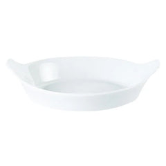 Porcelite Porcelain White Round Eared Dish 8" (Pack of 6)