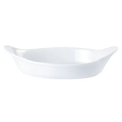 Porcelite Porcelain White Oval Eared Dish 6.5" (Pack of 6)