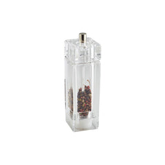 Genware Clear Acrylic Cuboid Salt/Pepper Grinder 150mm